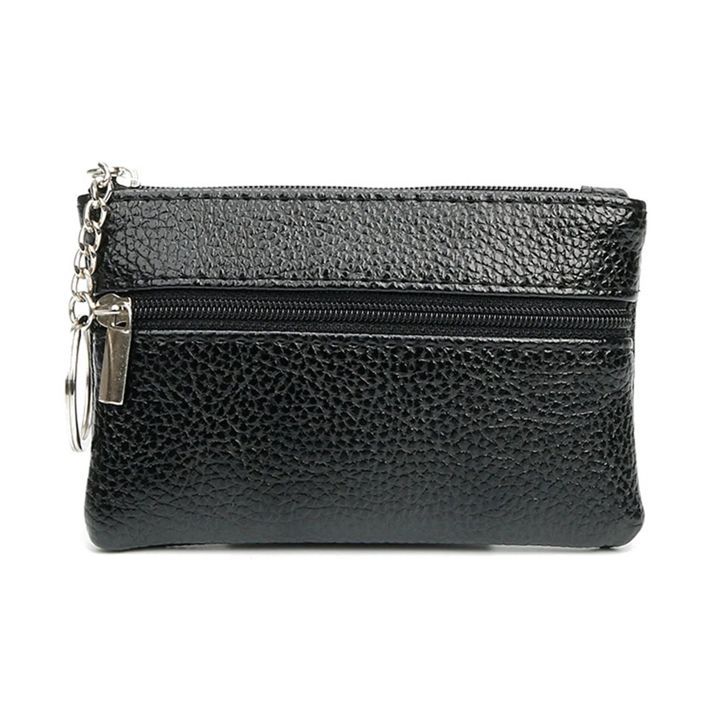Women PU Leather Coin Wallet Portable Comfortable Coin Purse with Loop Gift for Birthday Christmas Day Peaceful Pleasures Health and Wellness Black