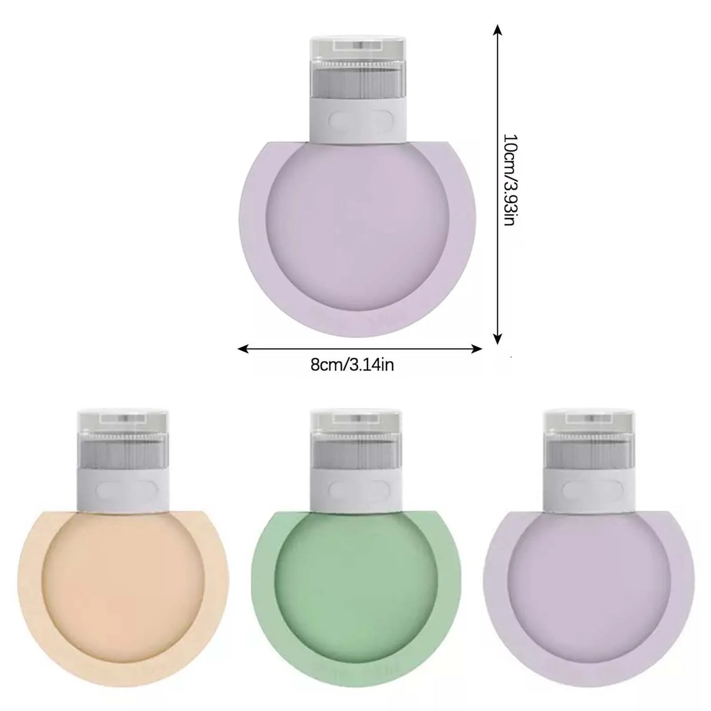 Silicone Travel Dispenser Bottles Wide Opening Design Easy Filling Dispenser Bottles for Cosmetic Shampoo and Lotion Peaceful Pleasures Health and Wellness