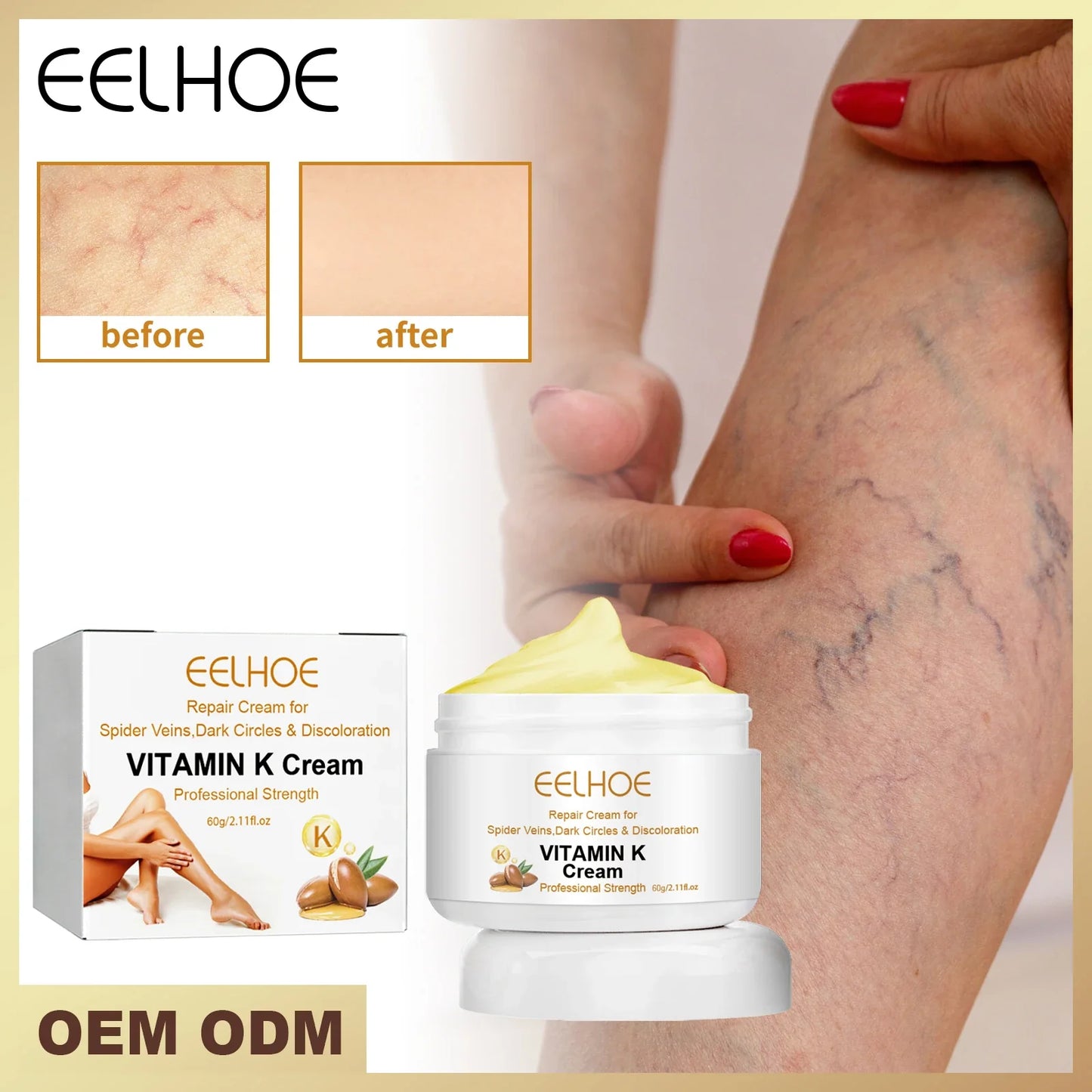 Vitamin K Leg Massage & Skin Care Cream 60g – Daily Moisturiser