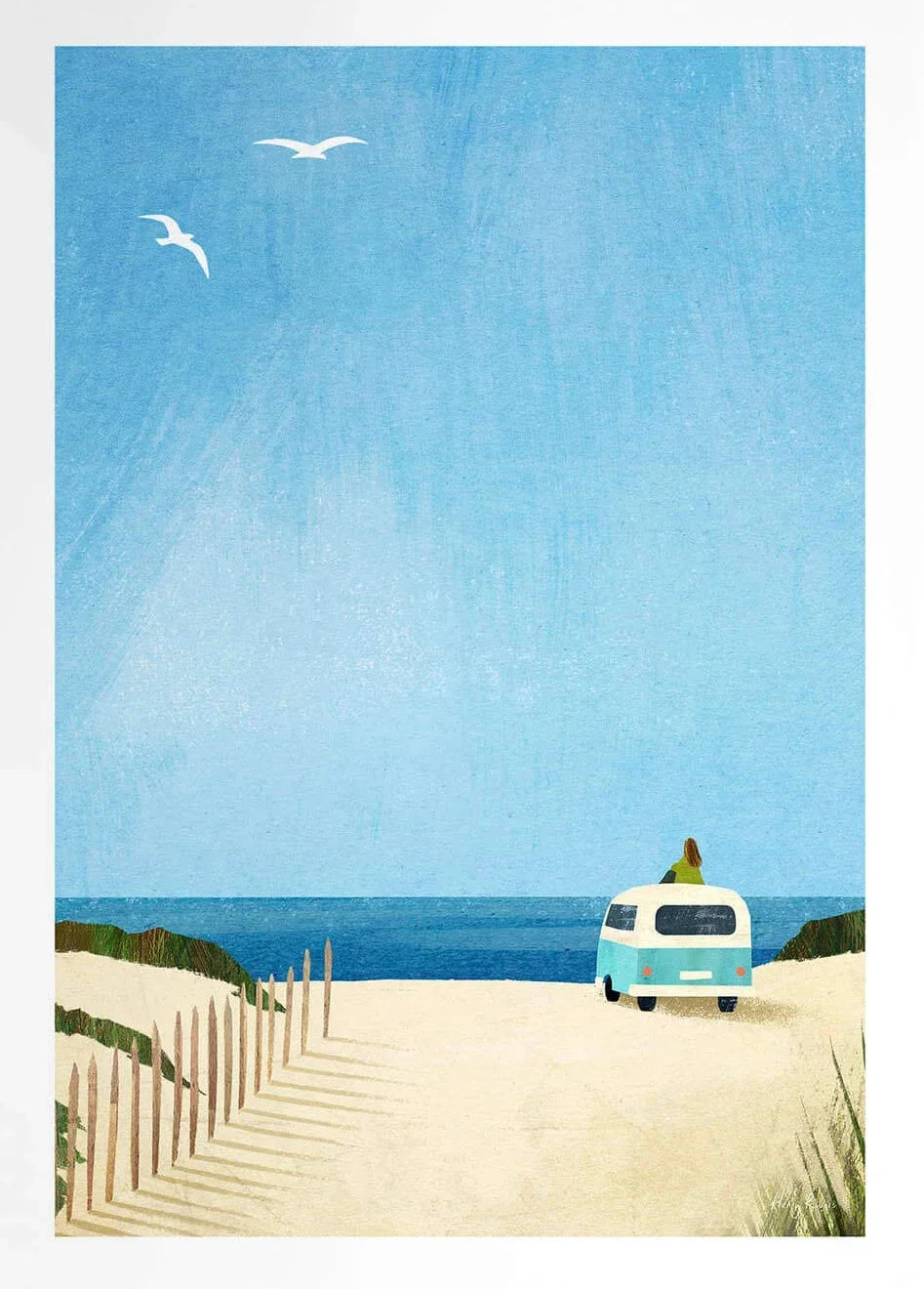 Summer Beach Sunset Canvas Wall Art – Ocean Surfers Print