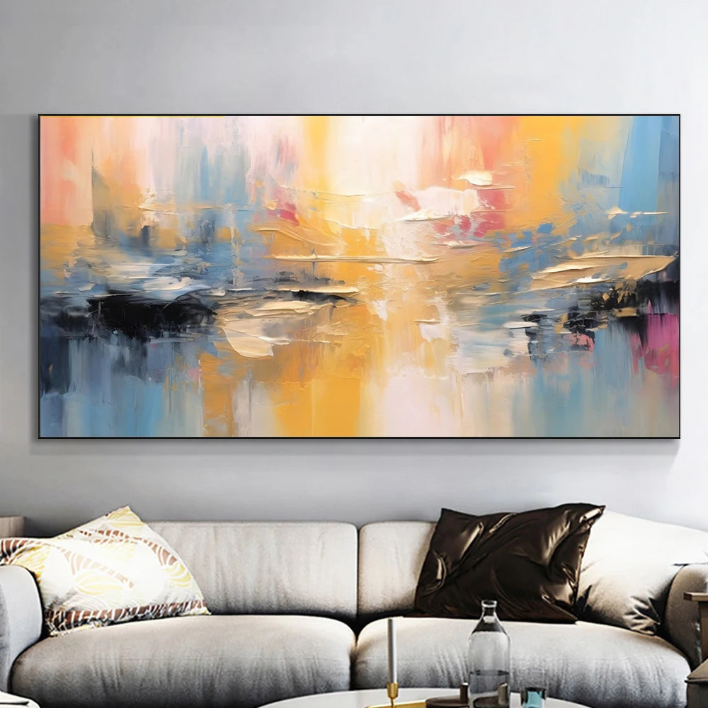 Wall Painting Abstract Golden Art Wall Pictures For Living Room Canvas Painting Home Decor Posters And Prints Vintage Cuadros Peaceful Pleasures Health and Wellness zl1 13 50x100cm