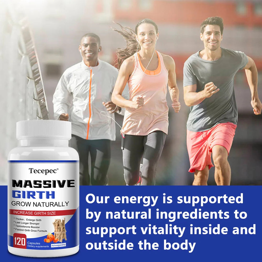 Men's Vitality Support Capsules Ashwagandha Tribulus Terrestris Supports Stamina Strength Immune Health Fights Fatigue Natural H Peaceful Pleasures Health and Wellness