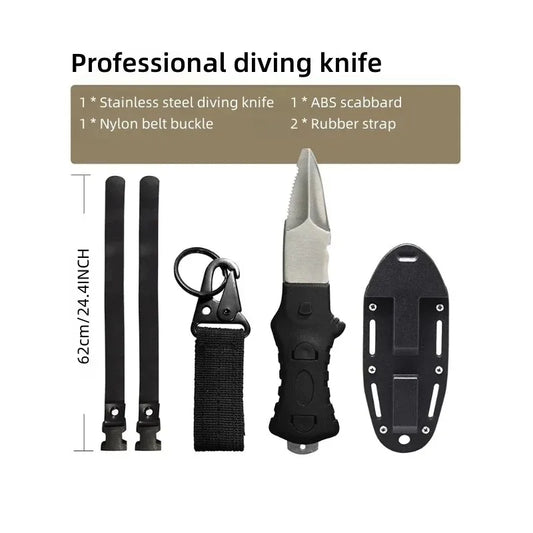 Stainless Steel Diving Knife | Spearfishing & Rope Cutter Diving Knife Oasis Select