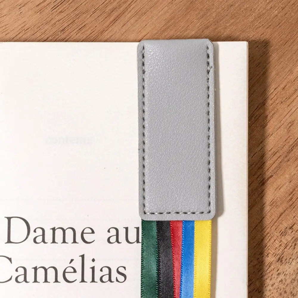 Reading Bookmark Bookmark With Ribbons Pagination Mark PU Leather Book Reading Sorter Multi-color Handcrated Book Paginator Peaceful Pleasures Health and Wellness 4