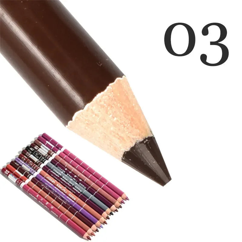 28-Color Waterproof Matte Lip Liner Pencil – Long-Lasting