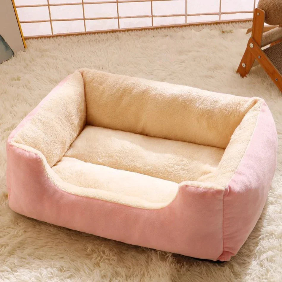 Waterproof Plush Pet Bed – Warm Mat for Dogs & Cats S/M/L