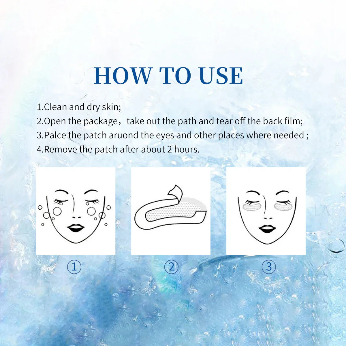 Hyaluronic Acid Microneedle Eye Patches – 3 Pairs, Hydrating