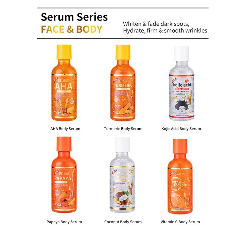 Kojic Turmeric AHA Papaya Face & Body Serum 500ml