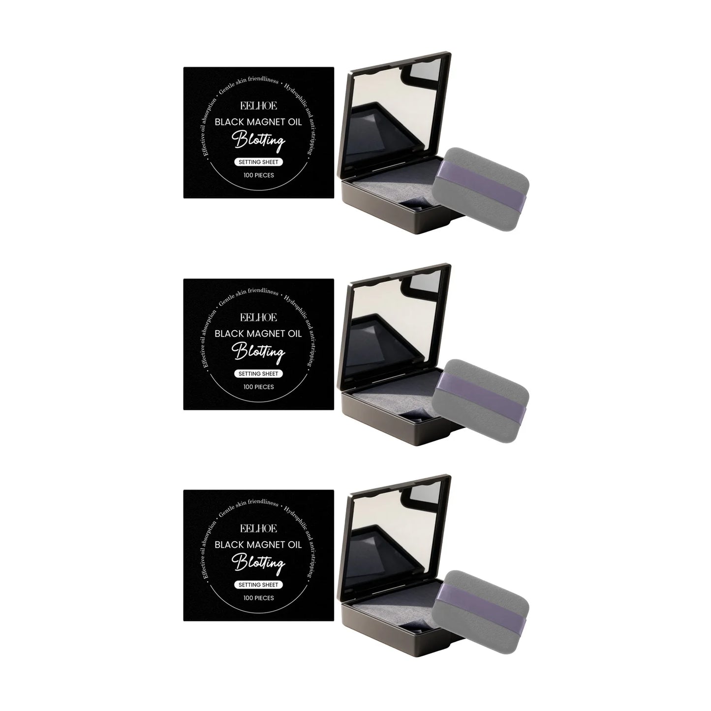 Oil Blotting Sheets with Mirror – 100 Pack Shine Control