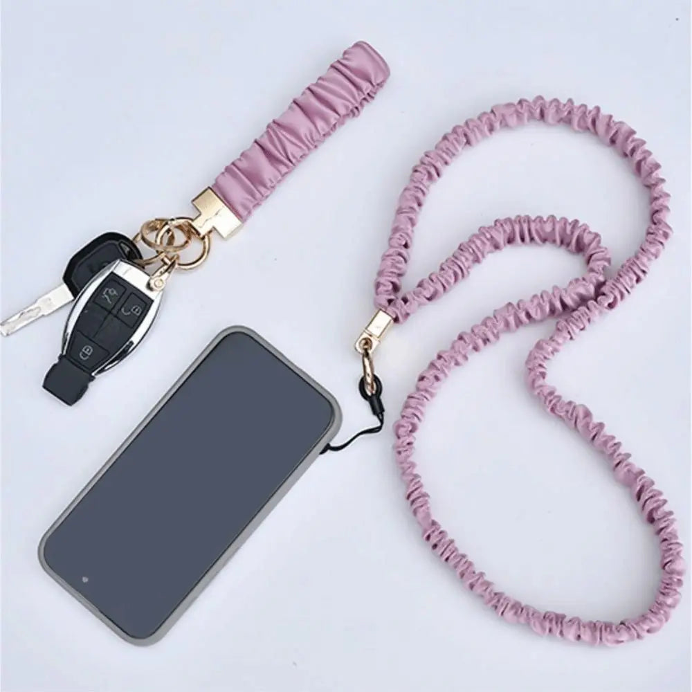 Safety Breakaway Buckle ID Badge Lanyard Stretchy Scrunchie Style Adjustable Elastic Material Retractable Lanyard Set Peaceful Pleasures Health and Wellness