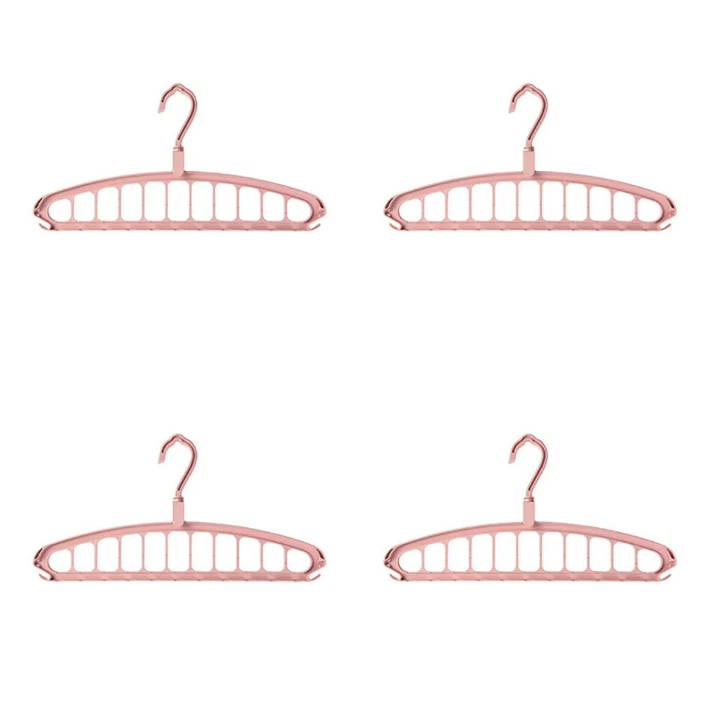 4-Pack Rotatable Multi-Hole Clothes Hanger | Space-Saving Rack