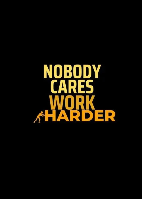 Inspiration Black Background Poster Canvas Printing Nobody Cares Work Harder Wall Art Decor Quotes Bar Home Room Wall Decoration Peaceful Pleasures Health and Wellness A7 20X30CM