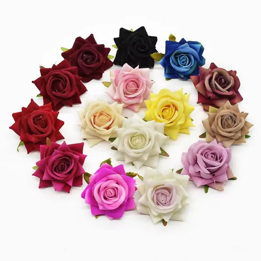 Artificial Silk Rose Flower Heads 5/10 Pcs | Wedding & Home Décor Artificial Silk Flowers Peaceful Pleasures Health and Wellness
