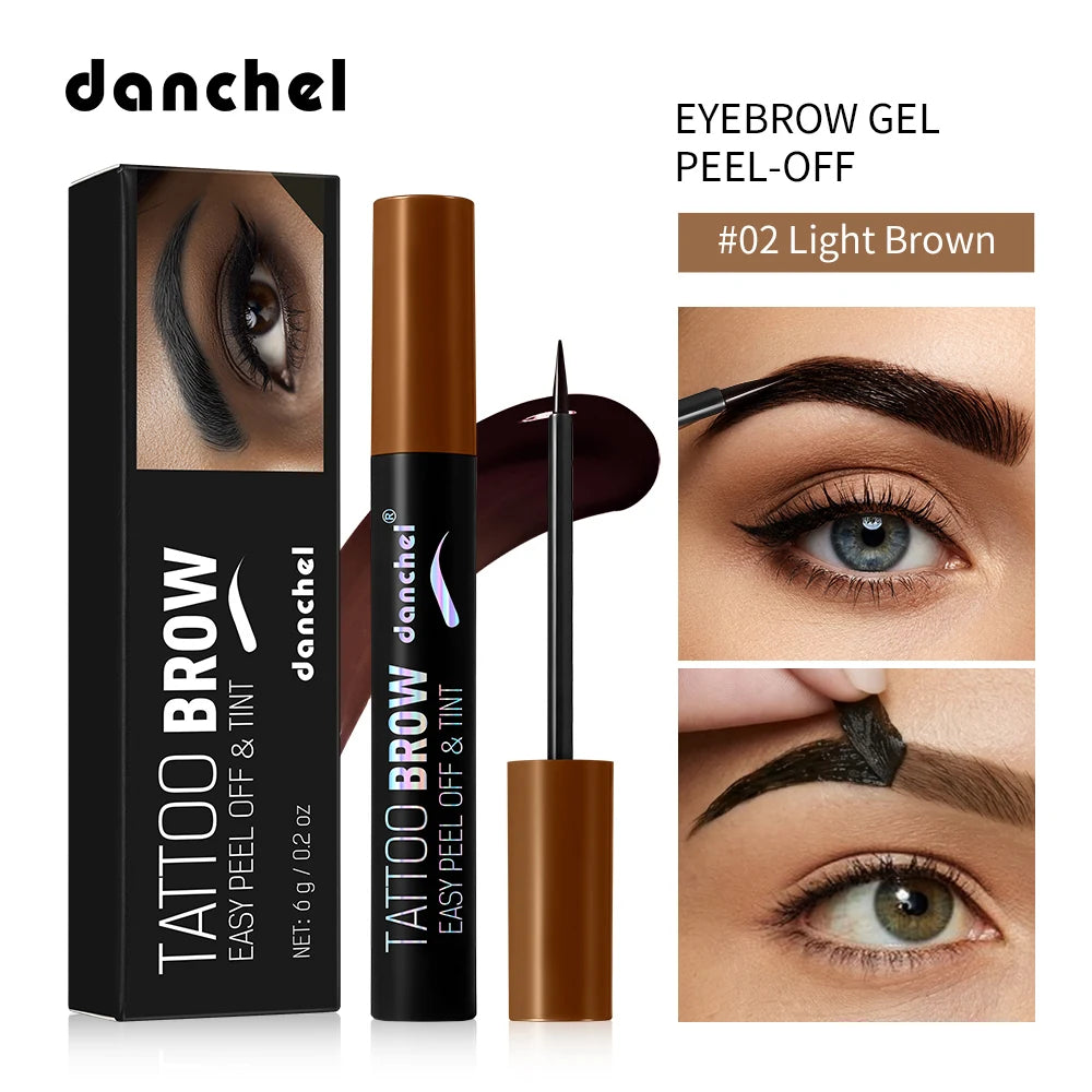 Eyebrow Gel Peel-off Long Lasting Fuller Defined Eyebrow Makeup Waterproof & Transfer-proof Suitable for Beginners Eyebrow Gel Peaceful Pleasures Health and Wellness Light Brown