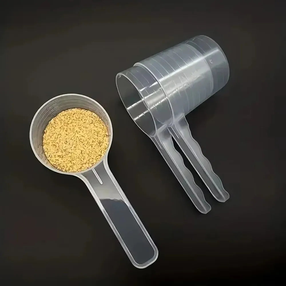 Mini 100ml Pet Food Measuring Spoon Plastic Transparent Measuring Cups Long Handle Durable Feeding Dog Shovel Peaceful Pleasures Health and Wellness