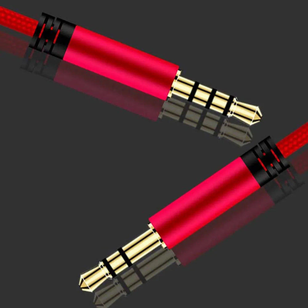 1.2m Cord With Mic Gold-plated Plug Headphone Cord Speaker Line Volume control Aux Cable Audio Wire Audio Cable Car Aux Cord Peaceful Pleasures Health and Wellness
