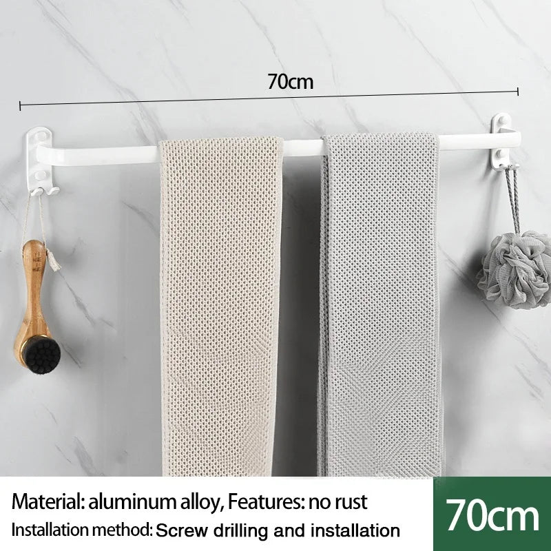 Wall-Mounted Aluminum Towel Rack | 1, 2 & 3 Bar Options
