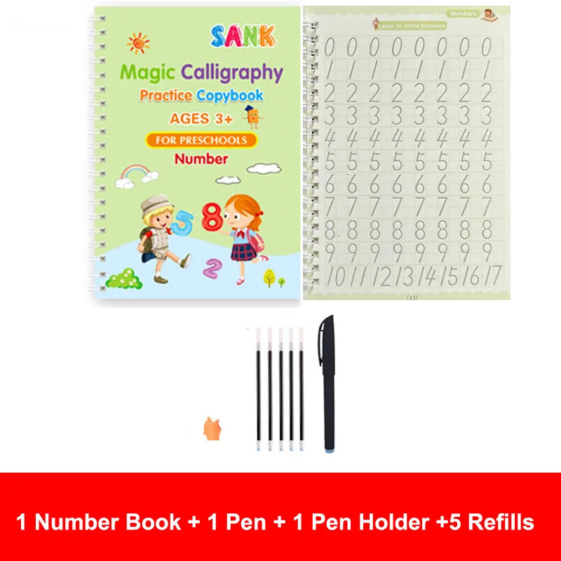 Sank Magic Practice Copybook Pen Preschools Kids Calligraphy English