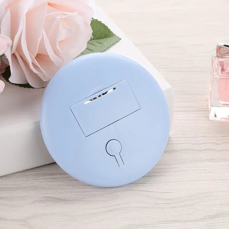 Portable Mini LED Makeup Mirror | 12 LEDs, Rechargeable, HD