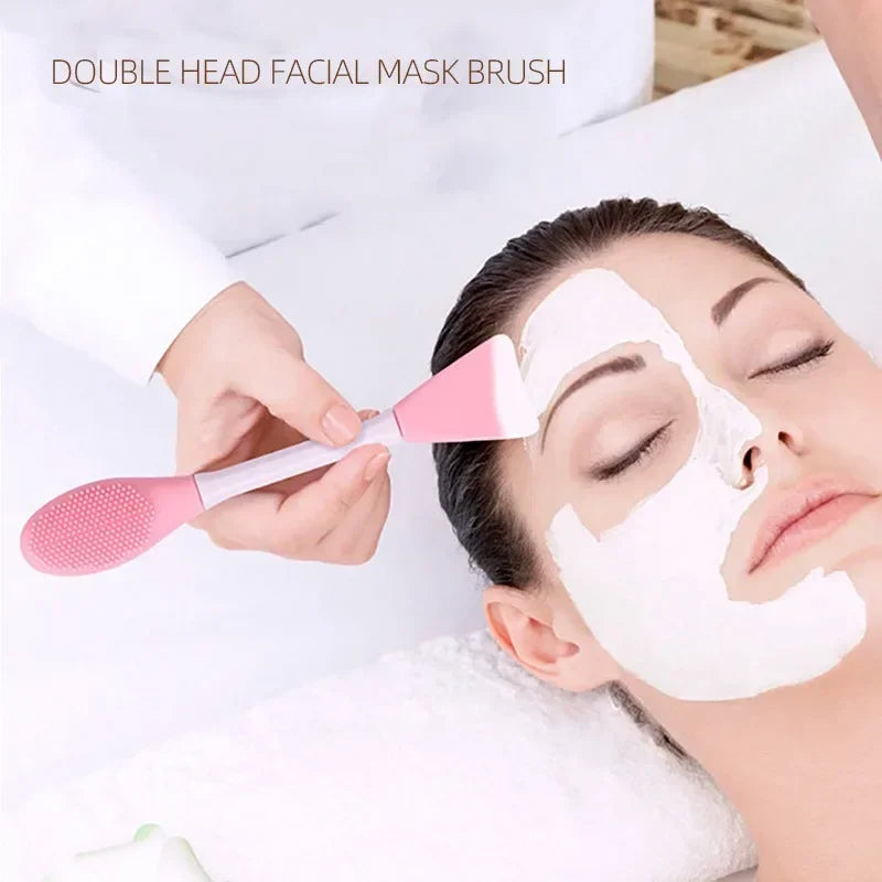 Double Ended Silicone Face Mask and Clay Mask Applicator for Facial Peaceful Pleasures Health and Wellness