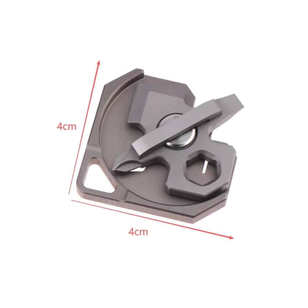 Titanium Alloy EDC Mini Multi-Tool | Keychain Screwdriver & Wrench