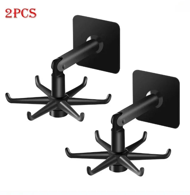 Six-Claw 360° Rotating Adhesive Wall Hook | No Drill