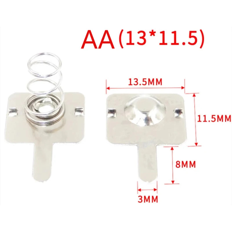 20PCS Spring Sheet AA/AAA Contact Sheet Battery Box Positive And Negative Sheets DIY Accessories Peaceful Pleasures Health and Wellness AA 13X11.5MM