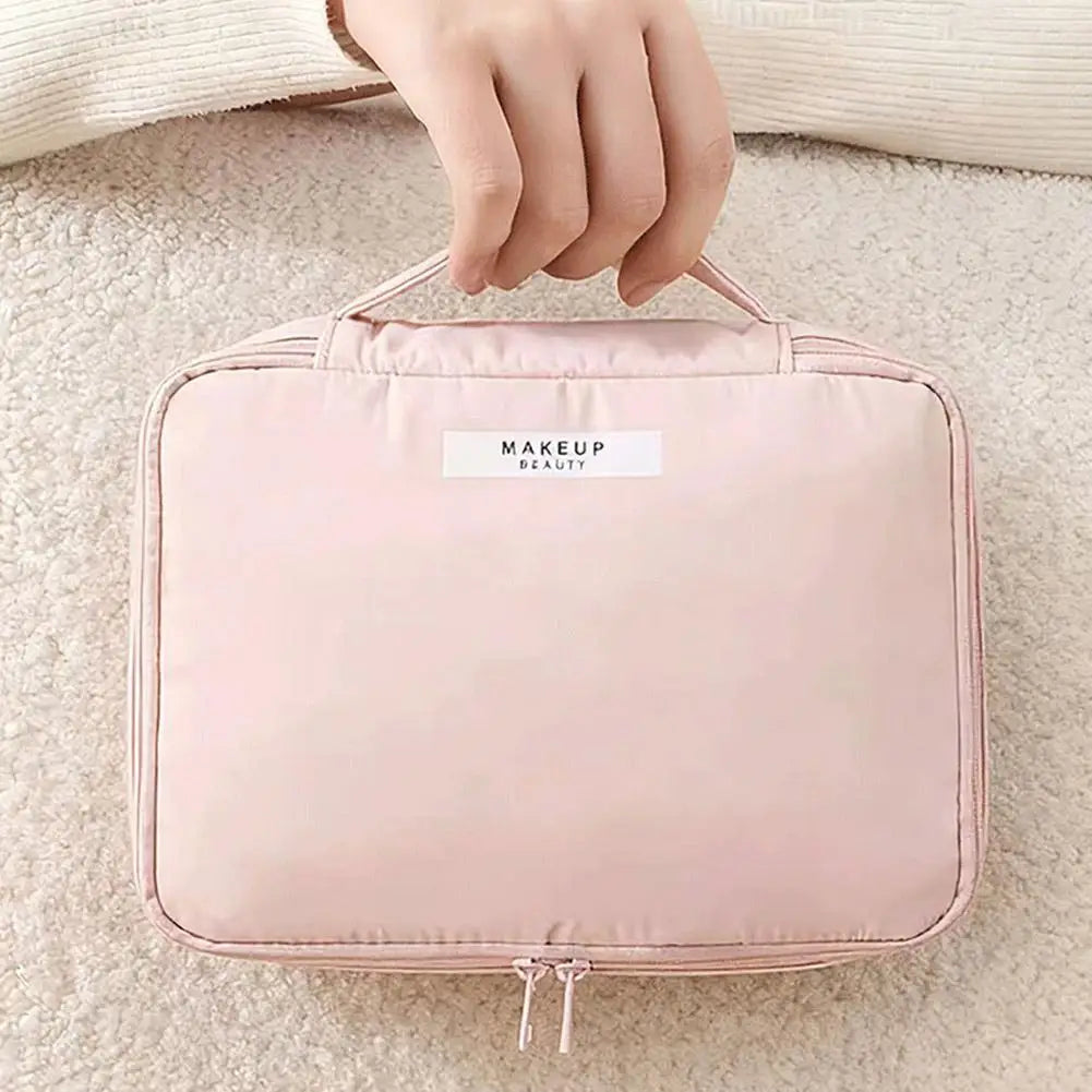 Travel Cosmetics Storage Bag Large Capacity Detachable Makeup Bag with Brush Holder Waterproof Toiletry Bag for WomenWashing Bag Peaceful Pleasures Health and Wellness