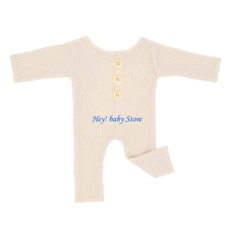 Reversible Knit Newborn Romper – Baby Photography Prop Suit