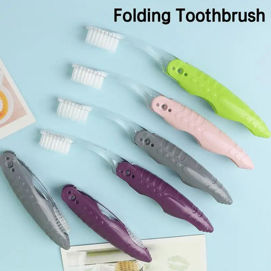 1pcs Travel Folding Toothbrush Portable Toothbrush Multi Color Size Collapsable Brush For Trip Daily Use Women Men Peaceful Pleasures Health and Wellness