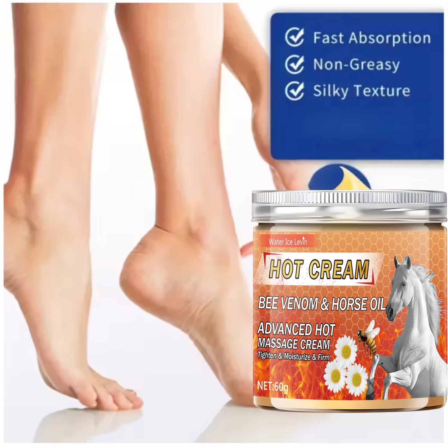 Bee Venom & Horse Oil Hot Cream – Warming & Firming Body Cream