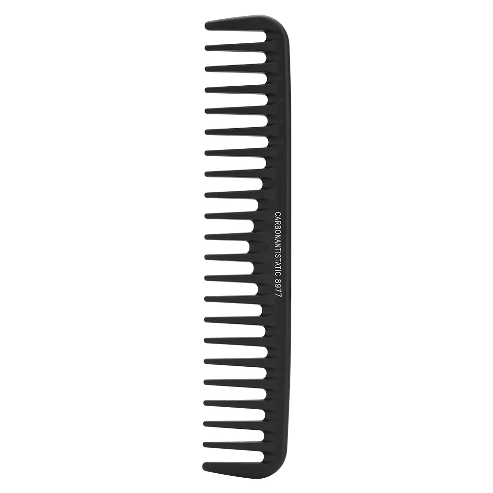 Salon-Grade Carbon Antistatic Comb Styling Tool For Zero-Frizz Straight & Curly Hair, Heat-Resistant, Lightweight, Gift Ready Peaceful Pleasures Health and Wellness black