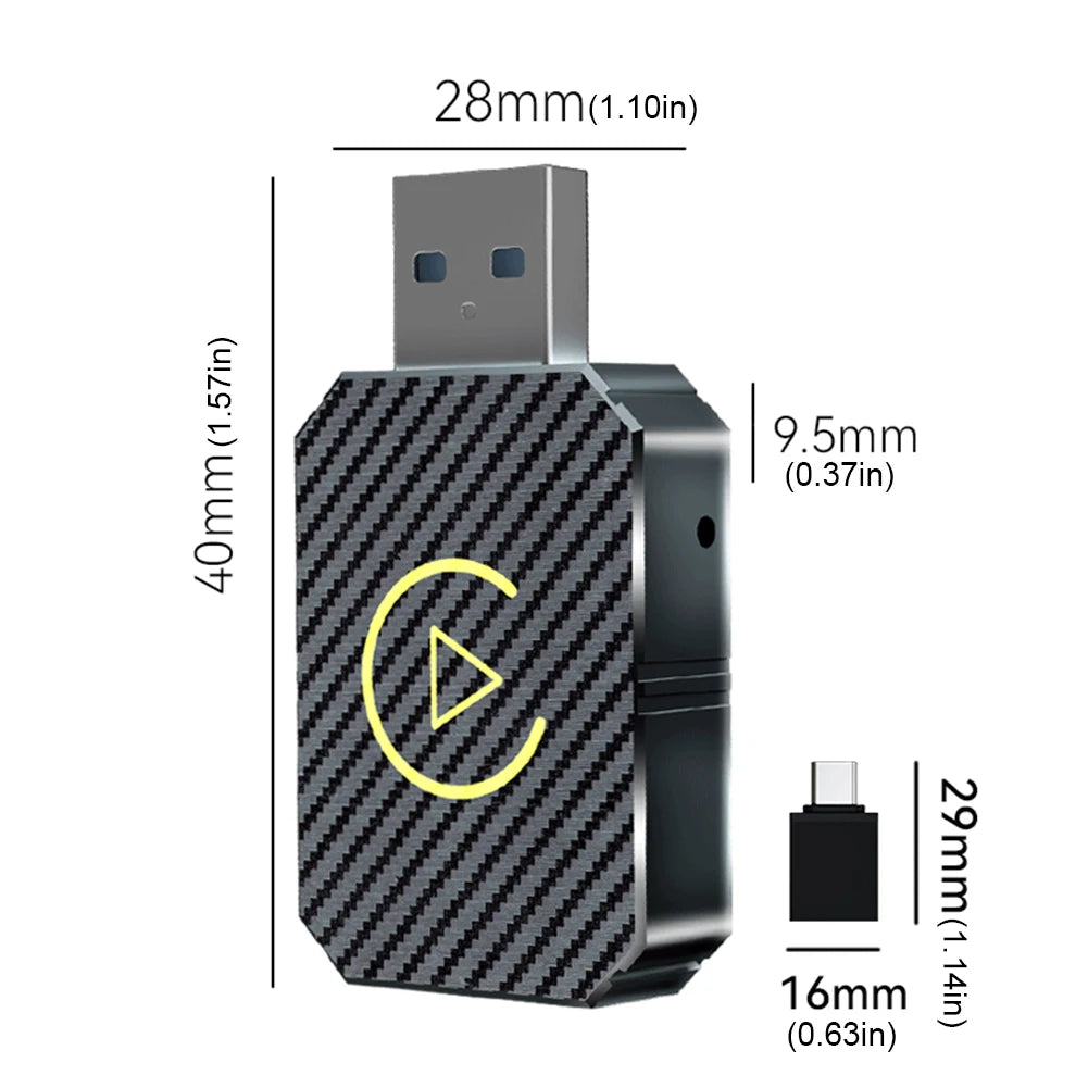 Wireless Carplay Android Auto Adapter Plug&Play USB Car Dongle 2 in 1 Mini Box for OEM Wired CarPlay/Andriod Auto Cars Peaceful Pleasures Health and Wellness