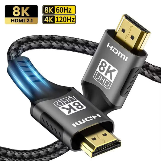 8K HDMI 2.1 Cable 96Gbps Braided | 4K@240Hz PS5 Xbox TV HDMI Cable Peaceful Pleasures Health and Wellness