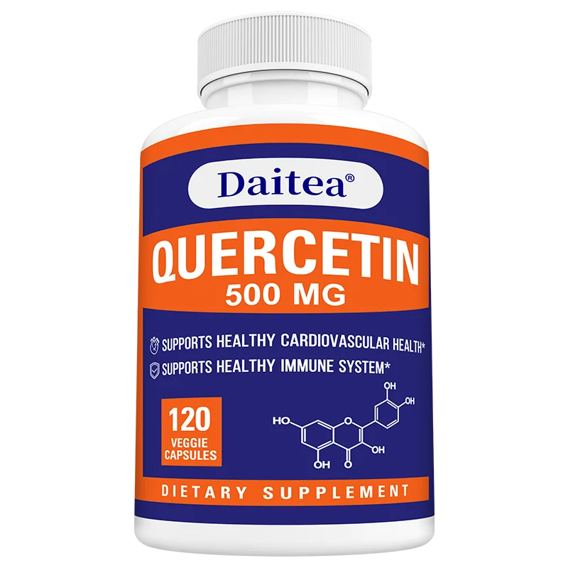 Daitea Quercetin 500mg 120 Veggie Capsules Supplement - Non-GMO - Gluten Free - Supports Overall Health & Well Being Peaceful Pleasures Health and Wellness