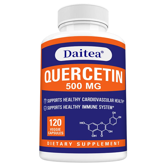 Daitea Quercetin 500mg 120 Veggie Capsules Supplement - Non-GMO - Gluten Free - Supports Overall Health & Well Being Peaceful Pleasures Health and Wellness