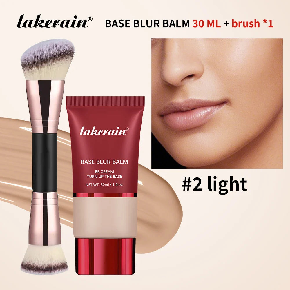 Liquid Foundation & Dual-Brush Combo | 24H Matte Oil Control
