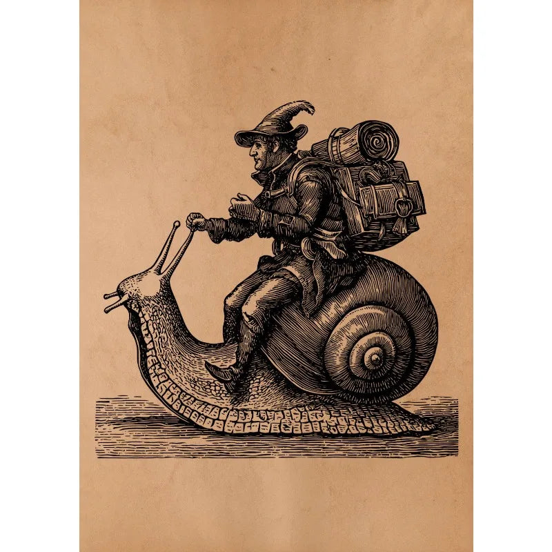 Antique Style Cat UFO Abduction Alien Medieval Knight Mouse Illustration Poste Canvas Painting Wall Art Pictures Home Decor Peaceful Pleasures Health and Wellness 7 30x40cm