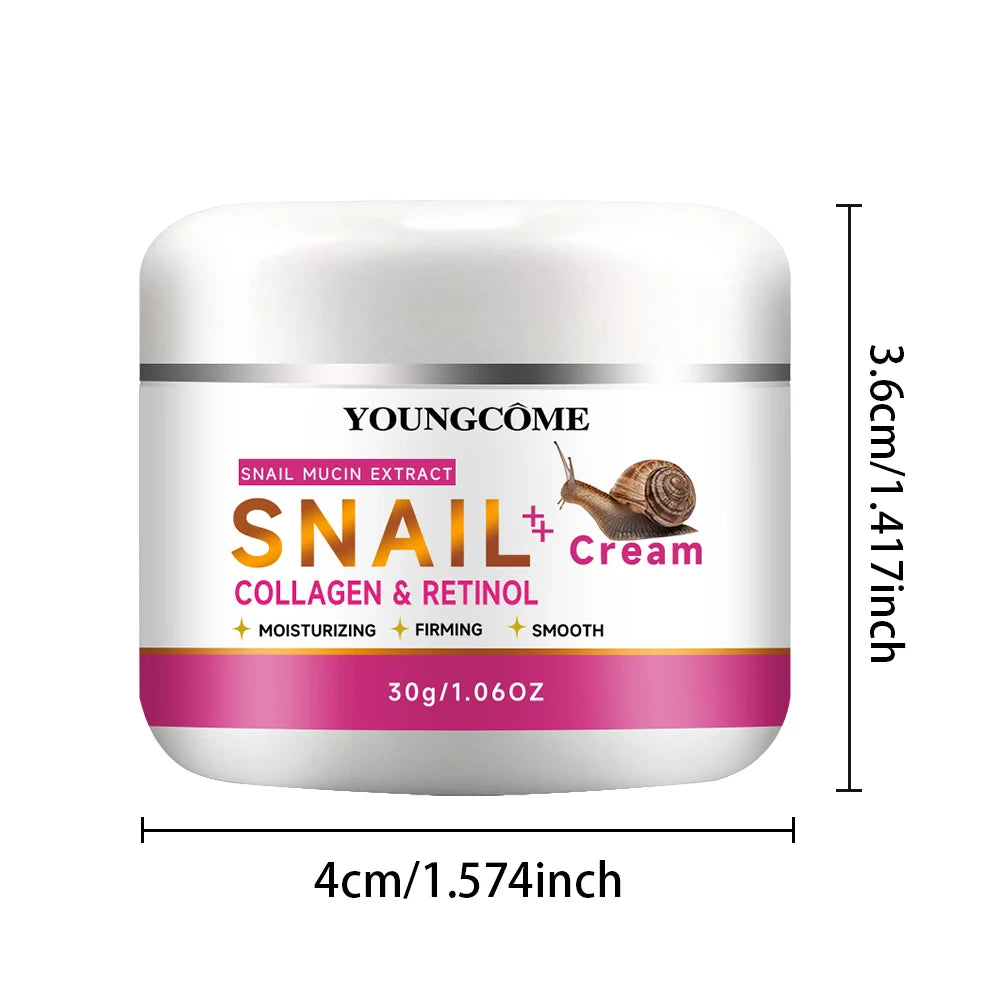 Snail Collagen Retinol Facial Cream Moisturiser Facial Anti aging Whitening Skin Care Repair Fade Fine Lines Whitening Skin Peaceful Pleasures Health and Wellness 30g