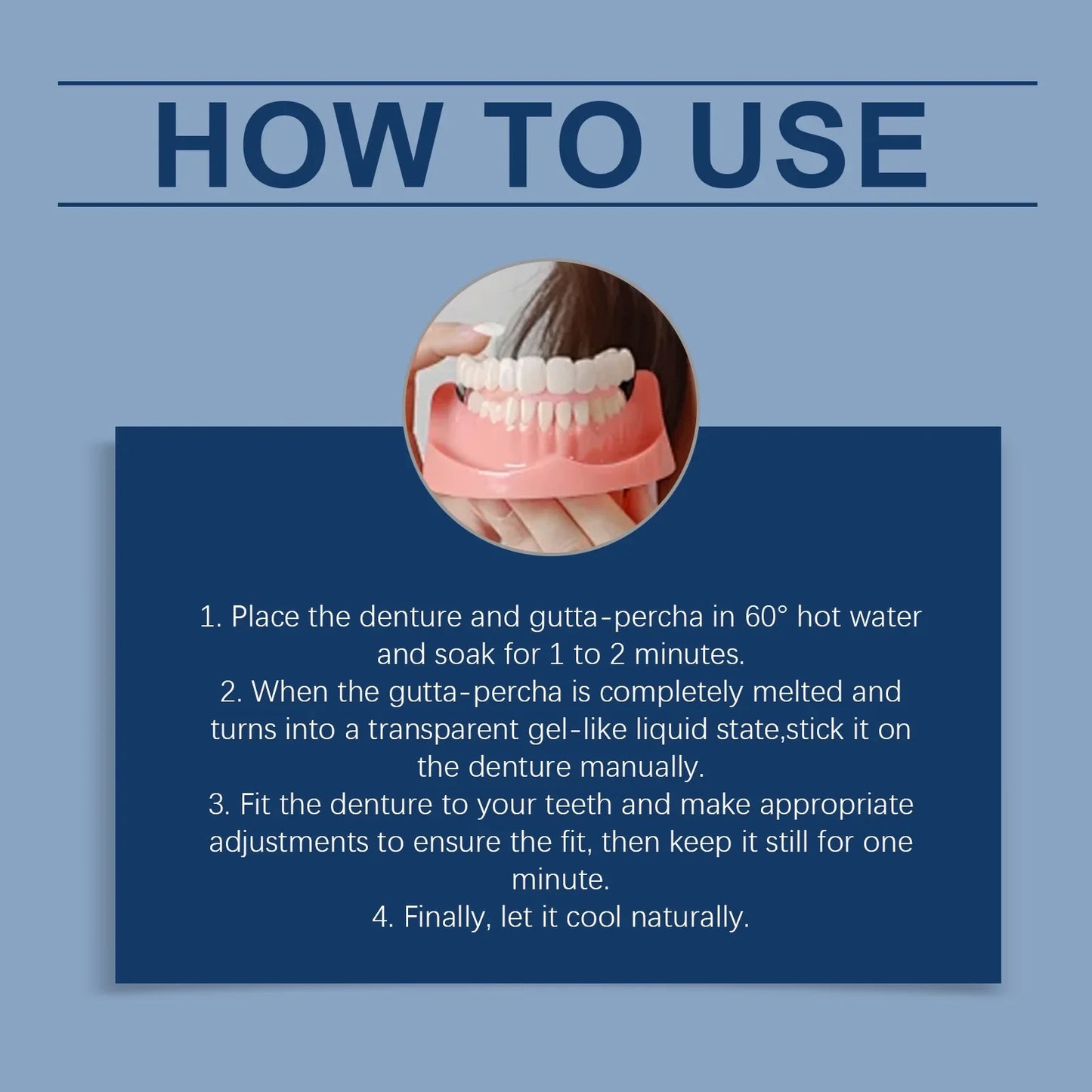 Oralhoe Soft Silicone Denture Reline Kit – Upper & Lower Set