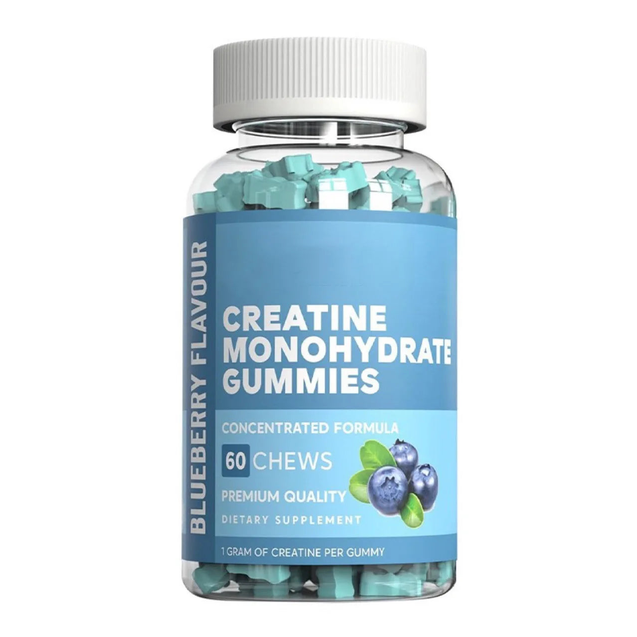 Creatine Monohydrate Gummies 1g | Blueberry | 60 Chews