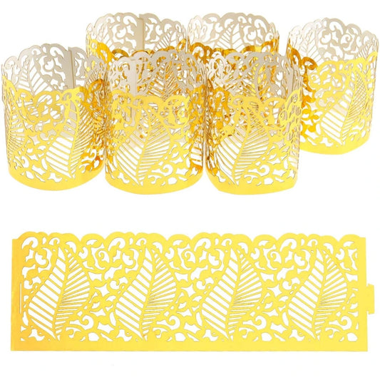6Pcs Tea Light Candle Holders Lampshade LED Electronic Candle Light Holders Laser Hollow Paper for Votive Centerpieces Wedding Peaceful Pleasures Health and Wellness 6pcs
