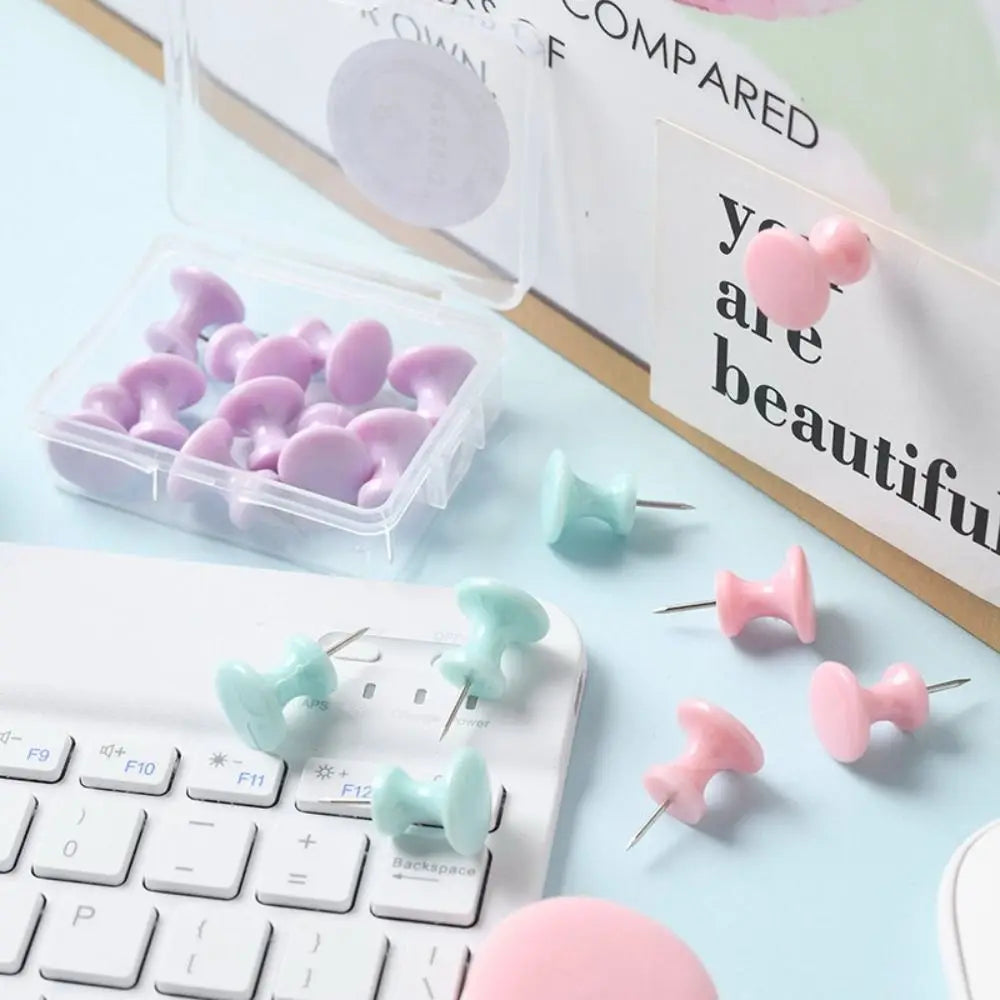 Portable Macaron Color Pushpin Thumbtac Fixing Pin Plastic Board Push Pin Small Fresh Thumb Tacks School Peaceful Pleasures Health and Wellness