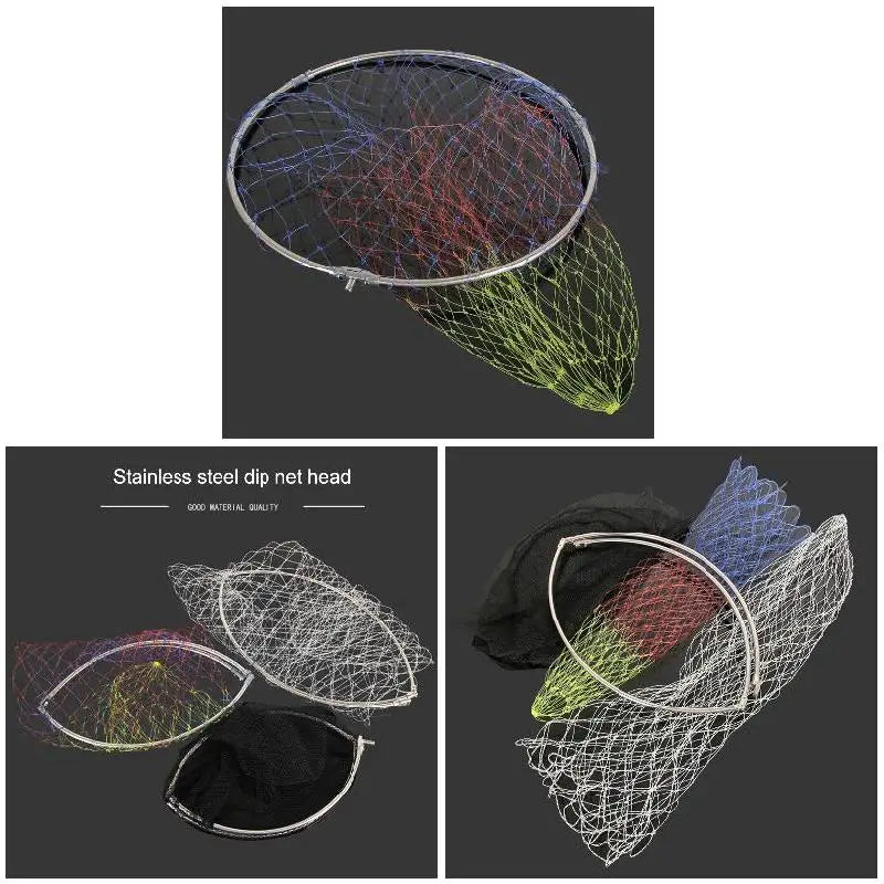 Stainless Steel Fishing Net,Folding Fishing Brail Landing Net,Fishing Net Bag Fishing Gear Net Accessories,Fish Catching Tools Peaceful Pleasures Health and Wellness A 50cm