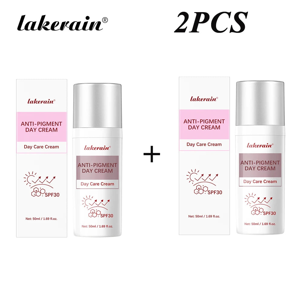 Lakerain Anti-Pigment Day Cream Smooth Blue Light Protection Effectively Reduces All Types Of Pigment Spots Skin Care Products Peaceful Pleasures Health and Wellness 2 pcs