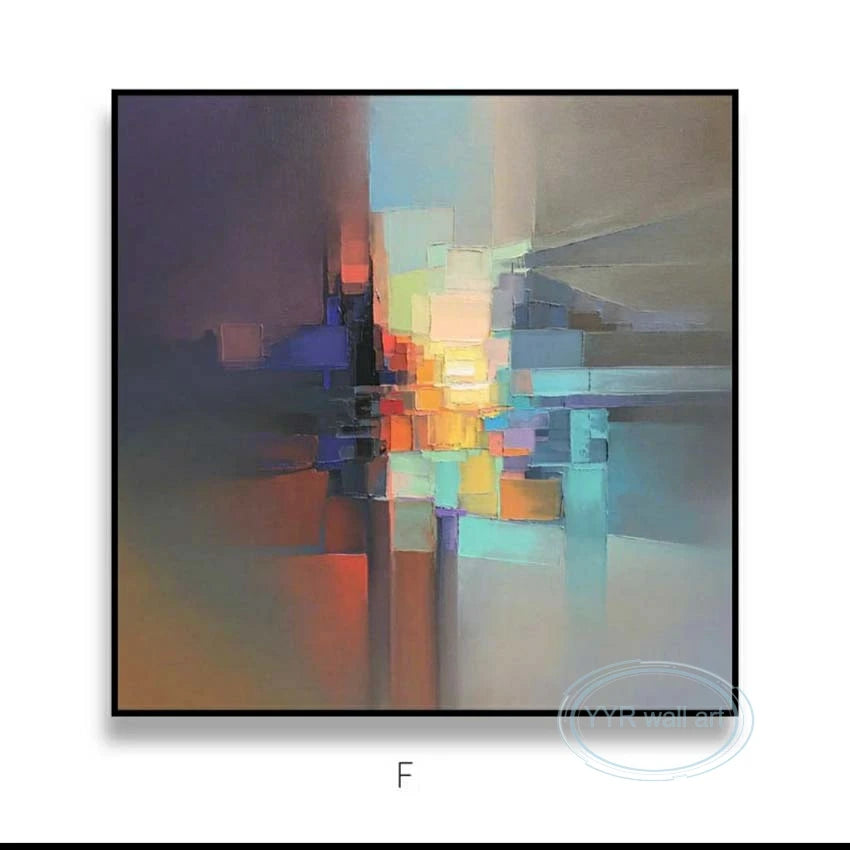 Abstract Art Oil Painting Handmade Canvas Hanging Poster Modern Combination Decorative Mural For Living Room Bedroom Restaurant Peaceful Pleasures Health and Wellness no frame High60cmx80cm