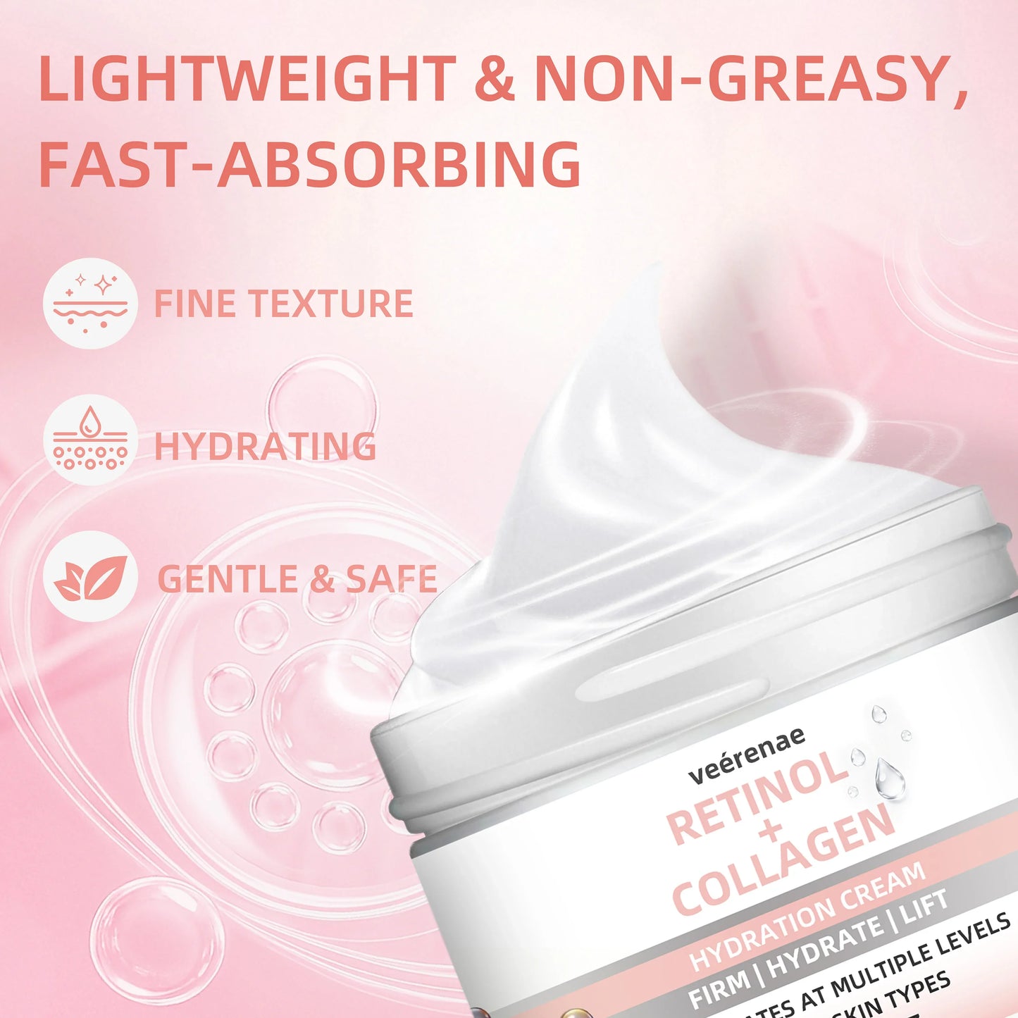 veérenae Retinol Collagen Cream – Daily Hydrating Moisturizer