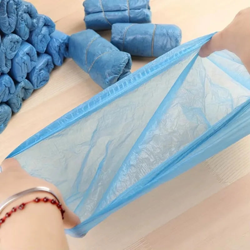 Medical Waterproof Boot Covers Plastic Disposable Shoe Overshoes