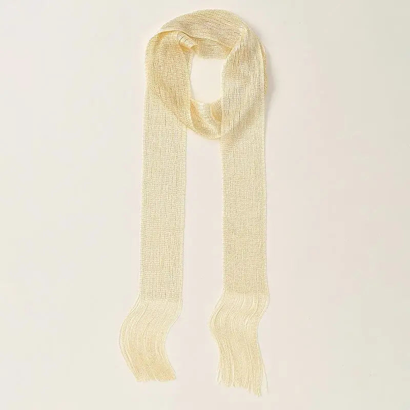 Striped Silk-Blend Scarf – Lightweight Neck & Hair Accessory
