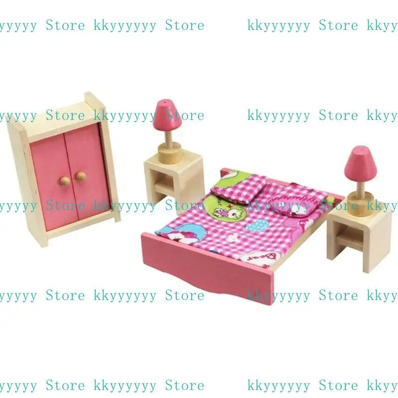 1:12 Miniature Dollhouse Furniture Set – All Rooms Playset